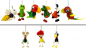 Mobile Preview: Federfigur Papagei grün/rot mit Spiralfeder und Holzring zum Aufhängen