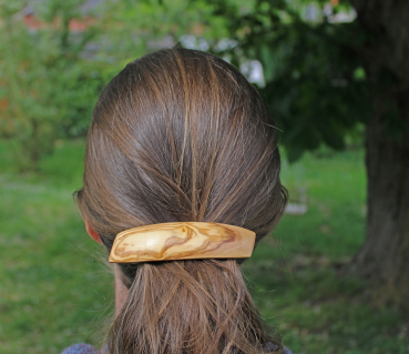 Haarspange aus Holz, Modell Marie, handgearbeitet, 100/80 mm Mechanik