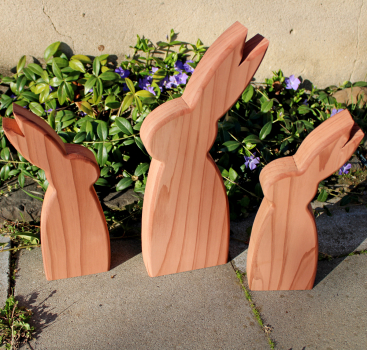 Hase - Ostern - Holz,  stehend groß
