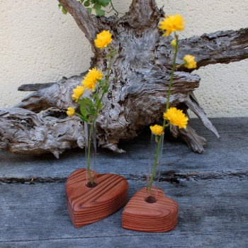 Herz liegend mit Vase 96mm