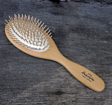 ovale Haarbürste 230mm Buchenholz mit Ahornstiften