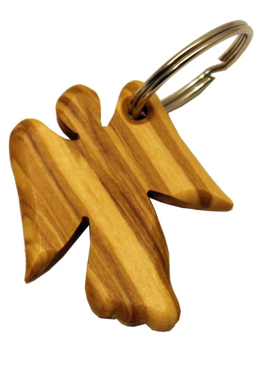 Land Engel Schutzengel Schlüsselanhänger Holz Olivenholz Handarbeit aus d Hig 