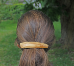 Haarspange aus Holz, Modell Linda, handgearbeitet, 100/80 mm Mechanik