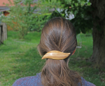 Haarspange aus Holz, Modell Sonja, handgearbeitet, 80/60 mm Mechanik