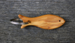 Olivenholz-Schlüsselanhänger Fisch