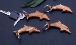 Schlüsselanhänger Delphin - Olivenholz