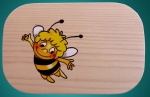 Biene - Tiermotiv-Frühstücksbrett bunt - Namen einbrennen möglich!
